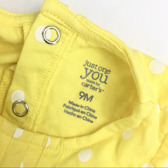 EUC Carter’s Yellow Onesie Turtle Appliqué Dress - Picture 6 of 7
